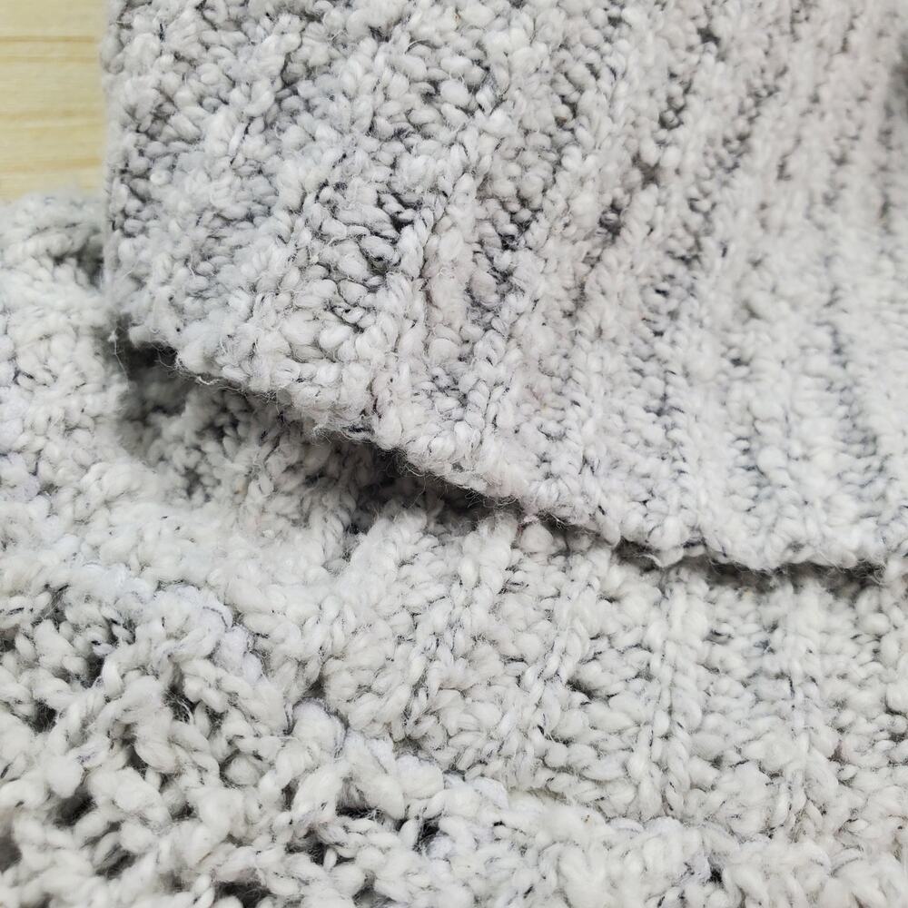 EXPRESS Light Grey Cowl Neck Ruffled Sweater - Picture 3 of 10